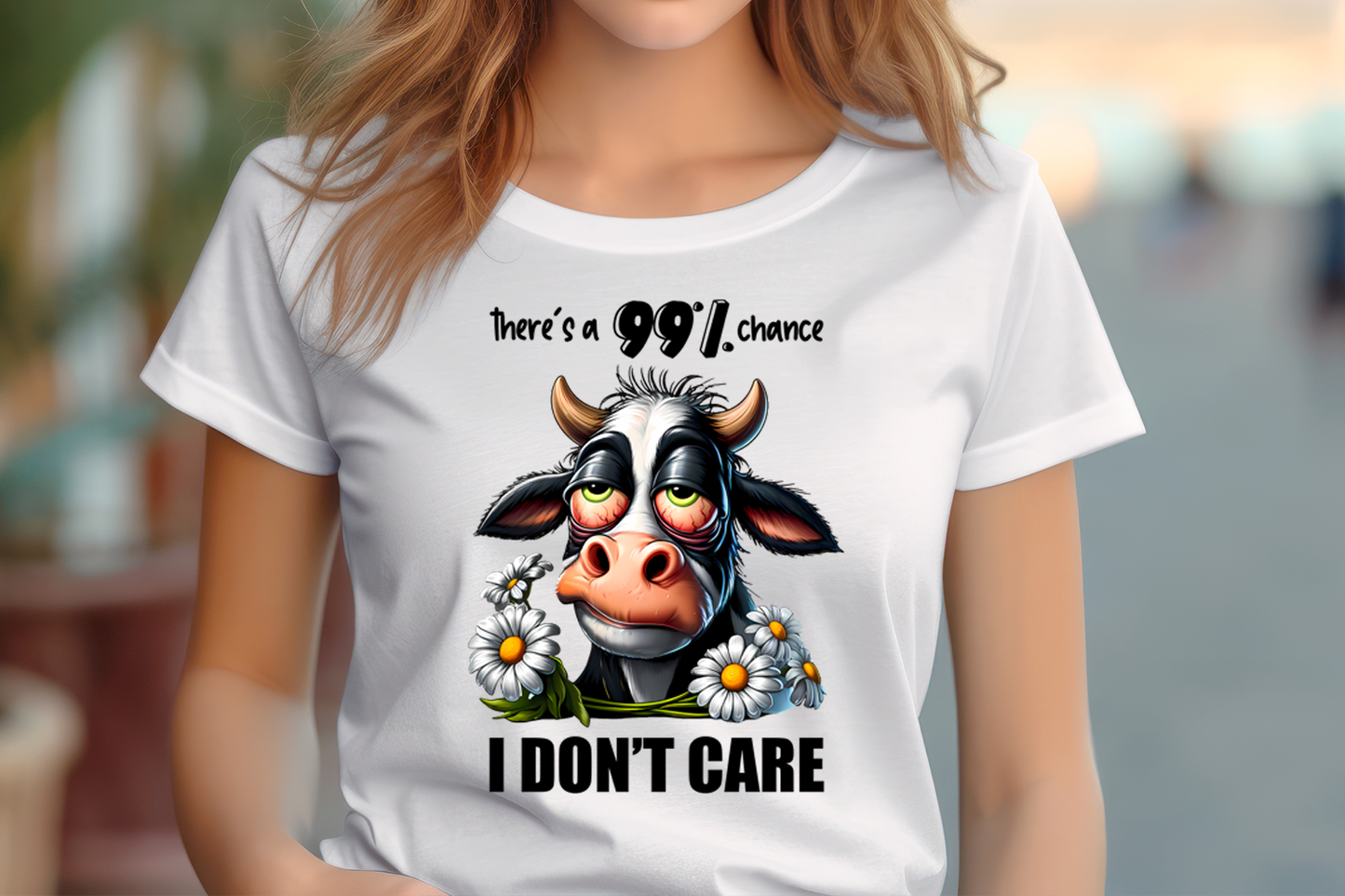 THERE'S A 99% CHANCE I DON'T CARE - CREW NECK T-SHIRT