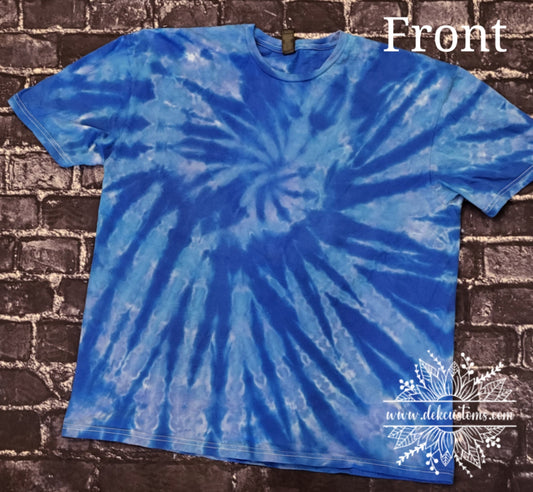 SPIDER SPIRAL UNISEX TIE DYE T-SHIRT (SIZE XL)