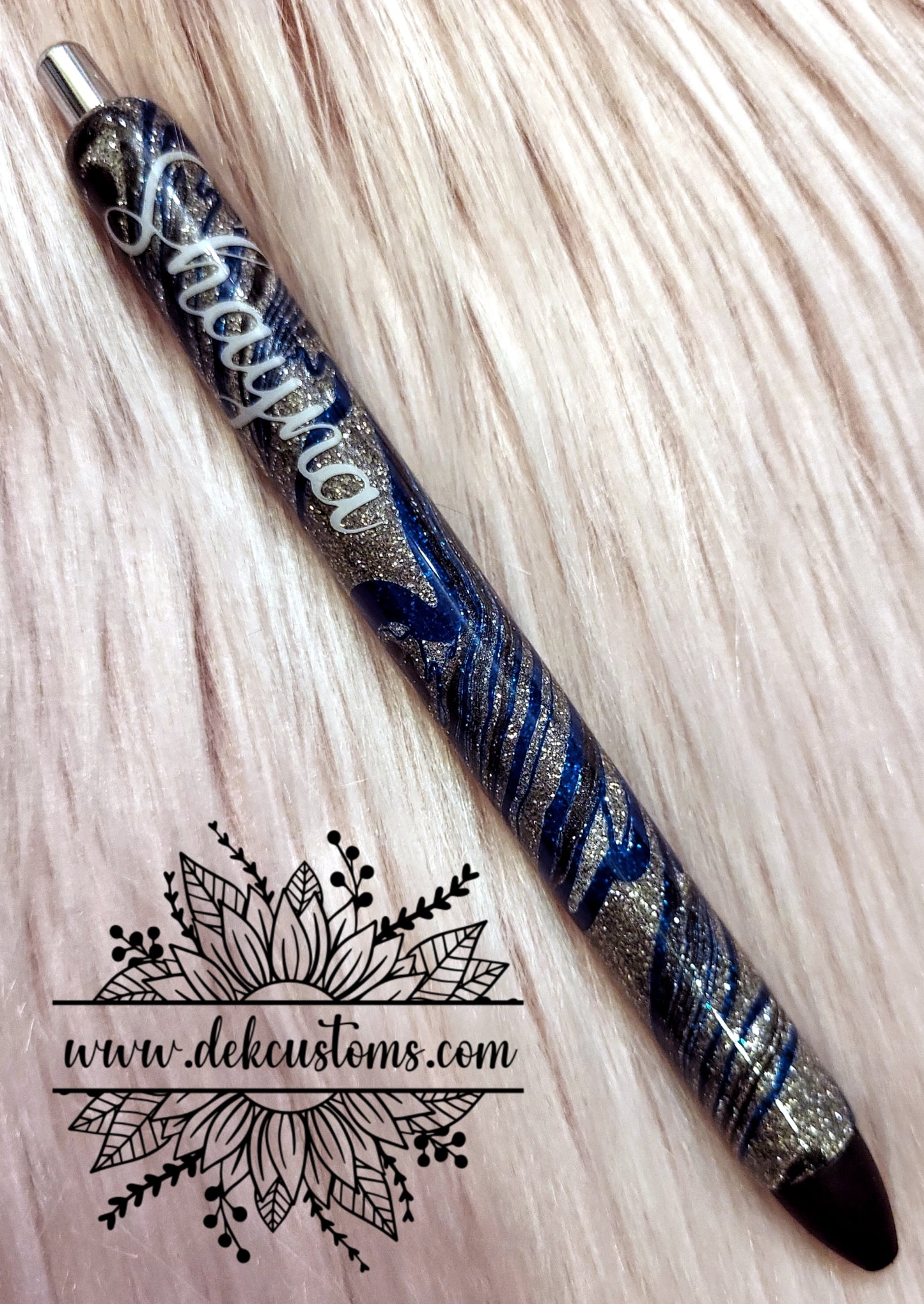 Hydro-Dipped Glitter Pens