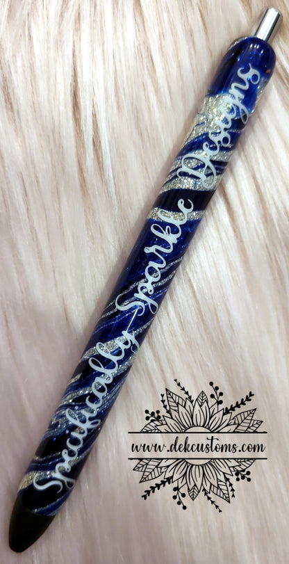 Hydro-Dipped Glitter Pens
